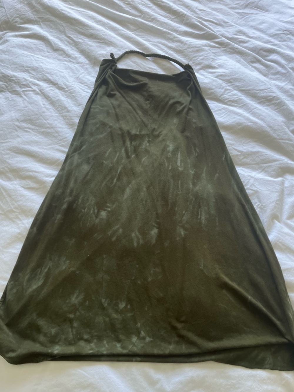 Sinew Moon dark green Gaia m medium halter tunic top